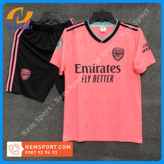 Quần Áo Bóng Đá CLB Arsenal Màu Hồng Mẫu Mới 2022