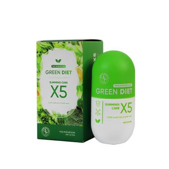 Giảm cân Slimming Care X5 Green Diet 30 viên  giúp giảm mỡ bụng giảm cân nhanh cấp tốc