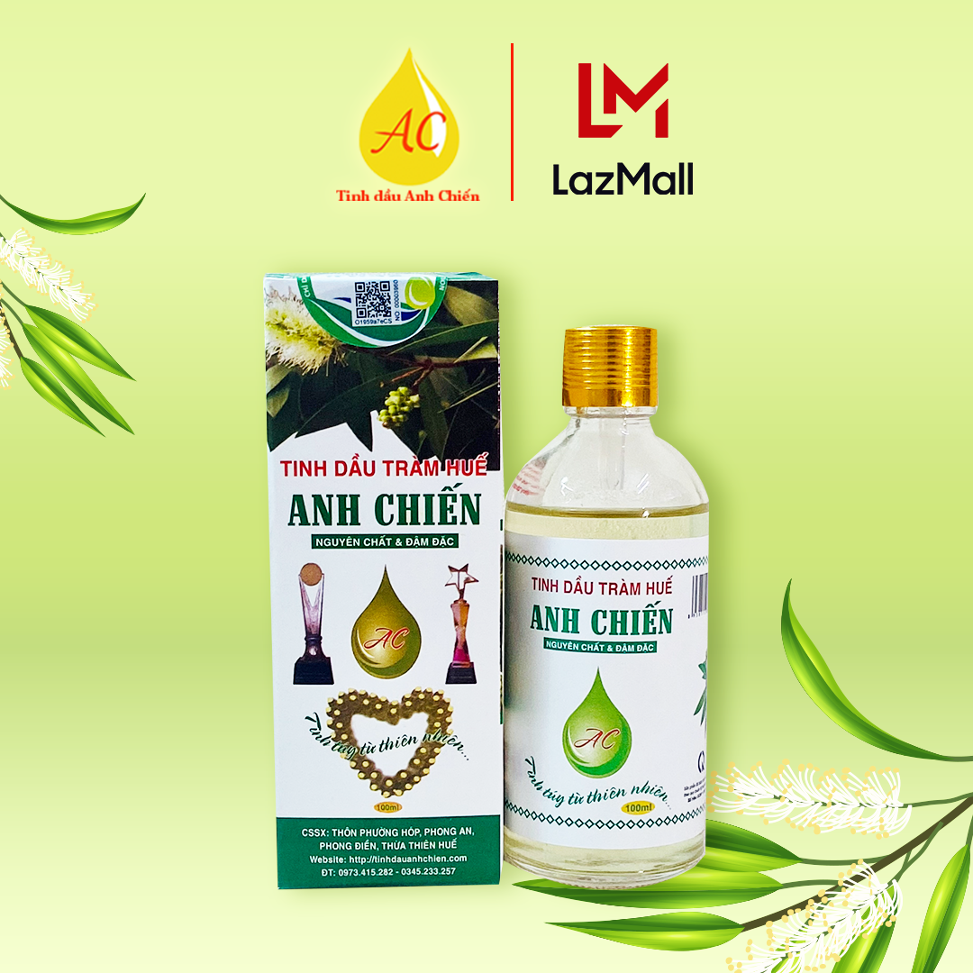 Tinh dầu tràm anh chiến - dầu tràm huế nguyên chất 100% - 100ml