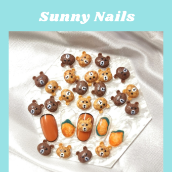 Charm Gấu Nail Trí Móng Tay Phụ Kiện Trang Trí Móng 3D