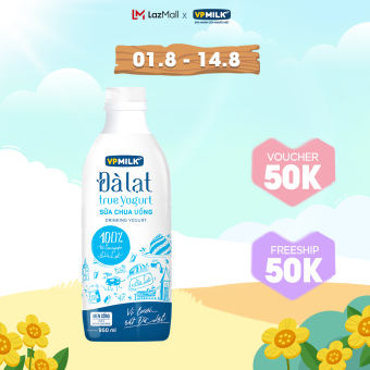 Sữa Chua Uống VPMilk Đà Lạt True Yogurt chai 950ml