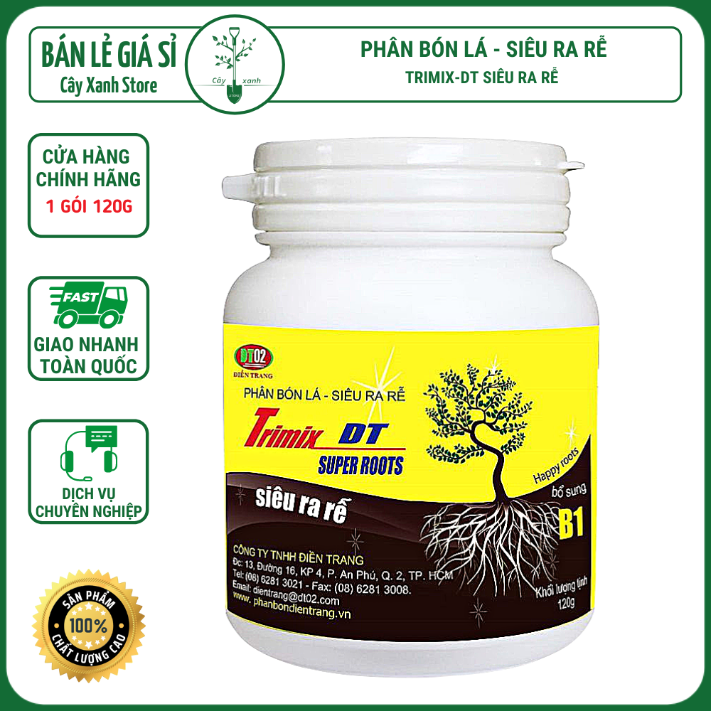 Phân bón lá, kích rễ, siêu ra rễ 120g trimix-dt - điền trang