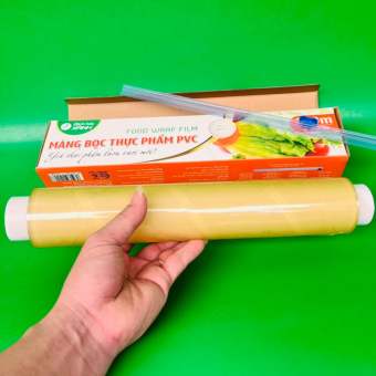 30cm x 150m blue PVC supermarket food wrap, knife cutting, high-grade cling film