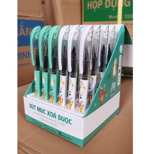 HÀNG MỚI VỀ - Bút Máy Xóa Được Đom Đóm - Ngòi Êm Trơn - Tặng Kèm Ống Mực - Bút Máy Cho Bé Luyện Viết