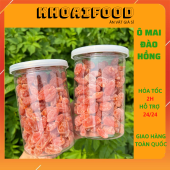 Ô mai đào bao tử xí muội, đào hồng (hũ 400gr)