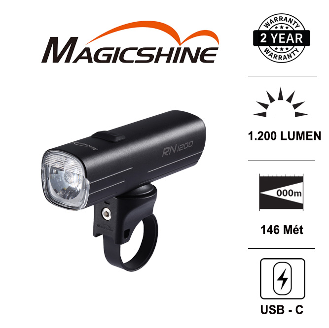 Đèn xe đạp MAGICSHINE RN 1200 sáng 1.200lm chiếu xa 146m sạc USB
