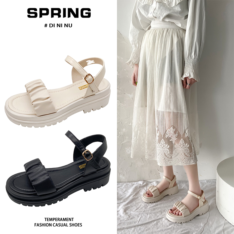 Giày sandal chiến binh nữ quai nhún đế dày thời trang ulzzang - sa014