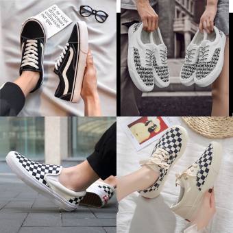 Giày thể thao sneaker Vans lười caro, Vans đen vault, Vans chữ FOG, Vans caro buộc dây CÁC MÀU Hot trend dành cho nam nữ