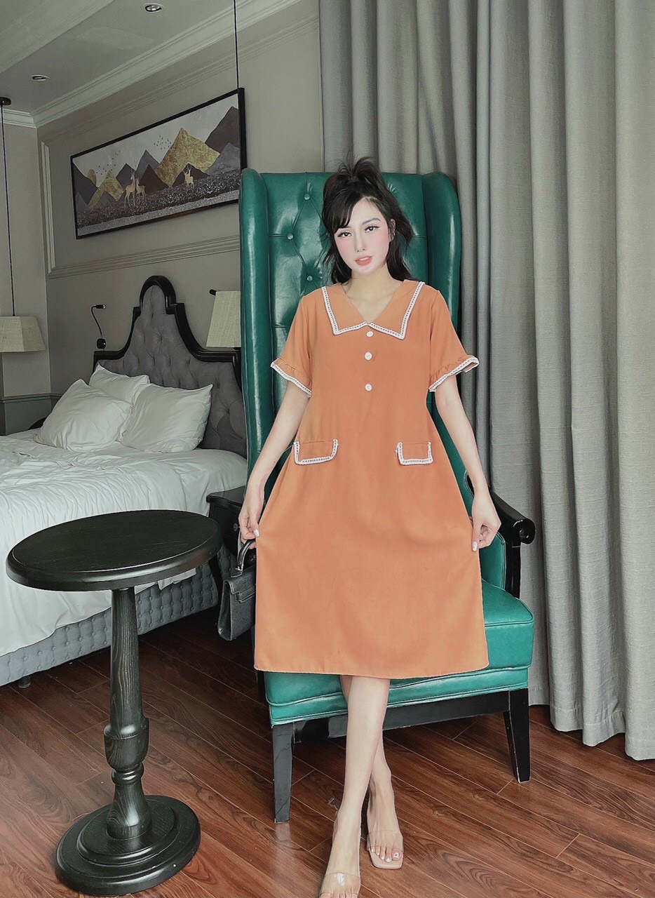 Váy bầu, đầm bầu thiết kế dáng dài trẻ trung