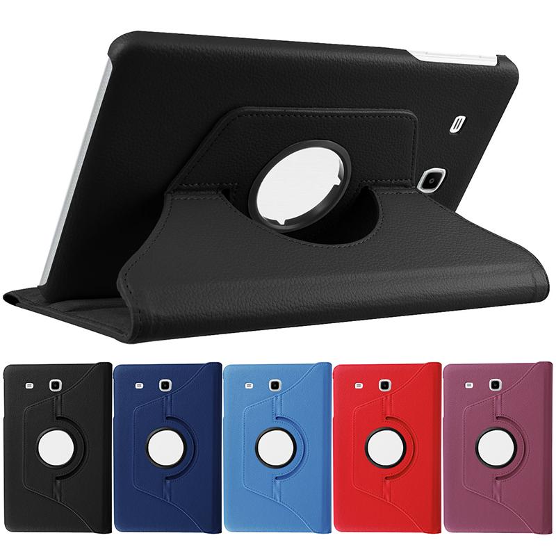 360 Rotating Case for Samsung Galaxy Tab E 9.6 T560 T561 SM-T560 Slim Stand PU Leather Cover for Samsung Galaxy Tab E 9.6 Case