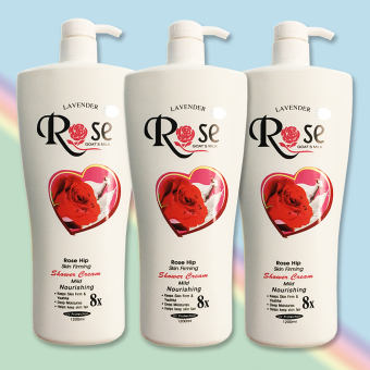 Combo 3 chai x 1200ml Sữa Tắm Dê Rose 8x Cao Cấp xuất Bungari Chai Khổng Lồ. (Date:36 tháng)