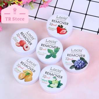 Khăn tẩy móng dưỡng móng 32 tờ Locia giúp tẩy sơn móng tay không acetone, dưỡng móng và vùng da quanh móng