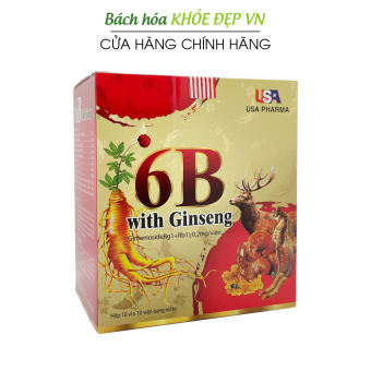 Viên uống Vitamin B tổng hợp 6B With Ginseng bồi bổ cơ thể, tăng sức đề kháng - Hộp 100 viên giúp ăn ngon miệng, phục hồi sức khỏe