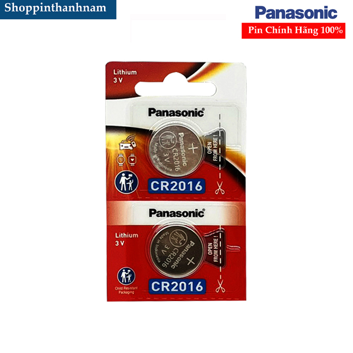 Pin cr2016 panasonic 2 viên chính hãng dung lượng cao