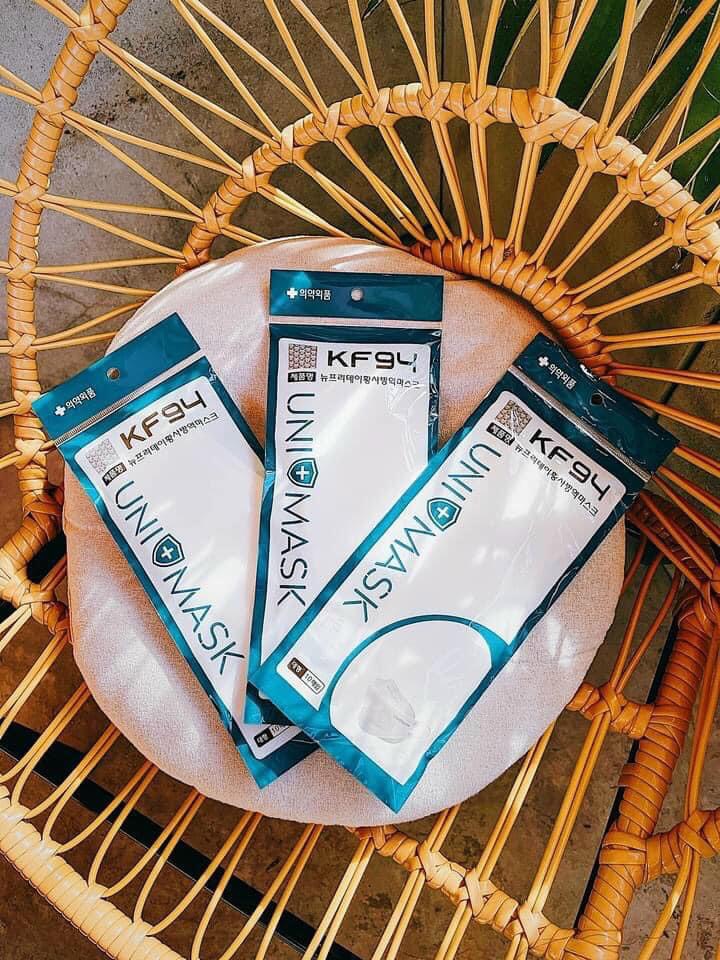 Set 50c khẩu trang 4d kf94 unimask chính hãng siêu mịn kháng khuẩn 99%