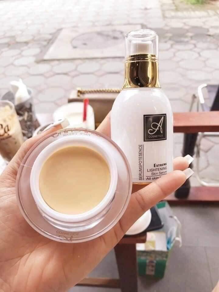 combo Kem và serum Face Pháp A Cosmetic mẫu mới 2022