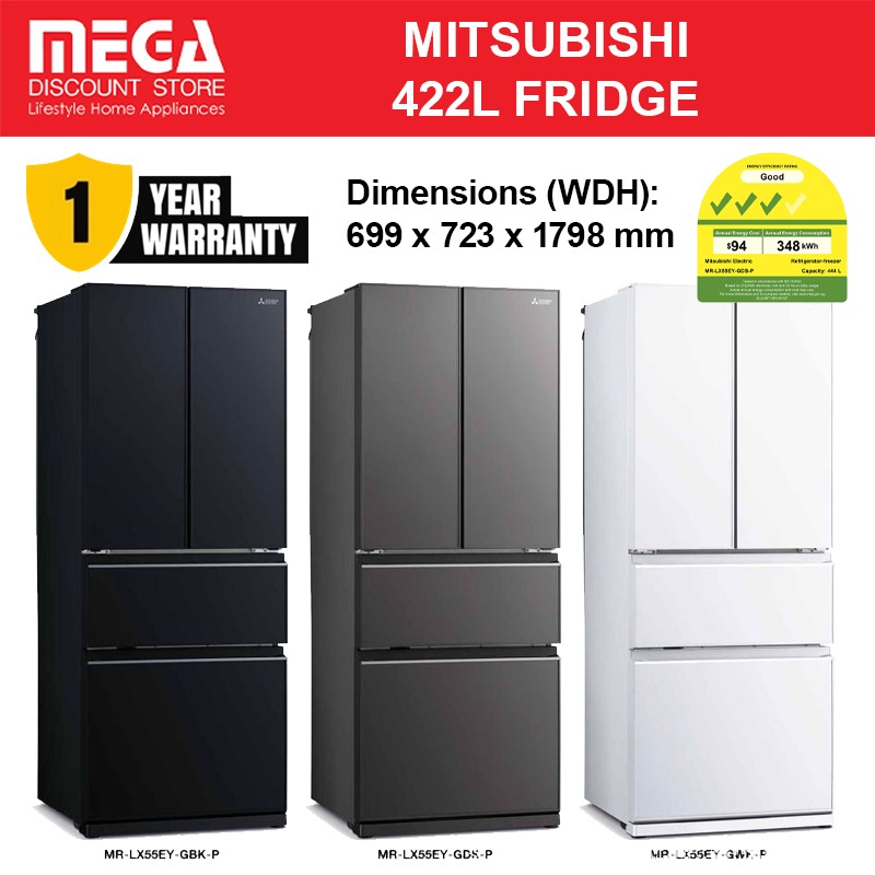MITSUBISHI MR-WZ55K 547L 6-DOOR FRIDGE | 3 Ticks | Made in Japan