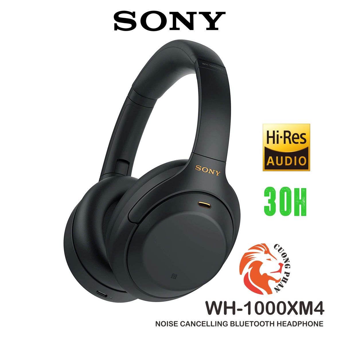  Tai Nghe Chụp Tai Chống Ồn Không Dây Sony WH-1000XM4. Chính Hãng Sony Việt Nam - Bảo Hành 12 Tháng Tại Tất Cả TTBH Sony Toàn Quốc 
