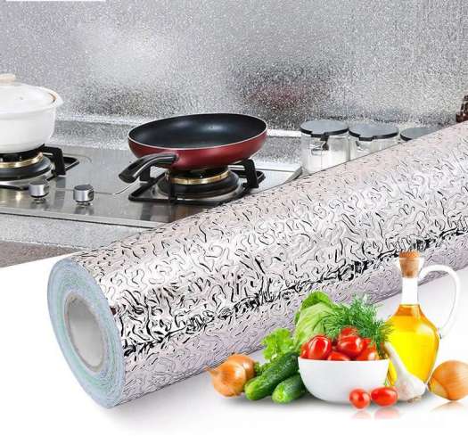 Đồ dùng nhà bếp giấy bạc dán bếp chống cháy - Chống dầu dán tường chống thấm - Lau vệ sinh dễ dàng