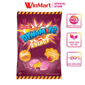 Kẹo có nhân hương dâu Dynamite Energy gói 330g