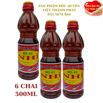 [ 6 CCHAI X 500ML ] Mắm cá cơm & muối Ủ CHUM SÀNH tryền thống 500ml/chai