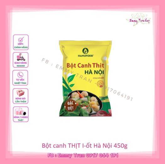 Combo 02 gói gia vị Bột canh THỊT Hà Nội (iot) 450gr - Emmy Tran Shop