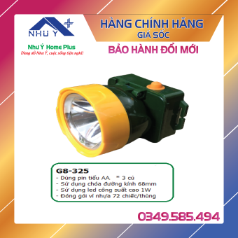 Đèn pin đội đầu G8-325 (Lắp pin tiểu AA) - [CHÍNH HÃNG]