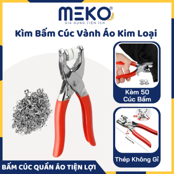 Kìm Bấm Cúc Vành Áo Kim Loại Đa Năng( Tặng Kèm 50 Cúc Bấm) Bộ Kìm Bấm Khuy Kèm Cúc Bấm 9.5mm Thép Không Gỉ, Bấm Cúc Quần Áo Tiện Lợi