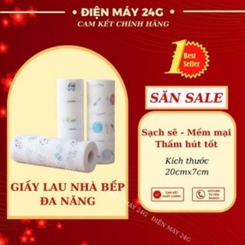 Giấy lau bếp lau giày khăn giấy lau rửa chén dĩa đa năng cuộn khăn lau bếp siêu thấm dai loại dày sịn có thể giặt được thấm hút cực tốt lau dầu mỡ không cần nước rửa bát