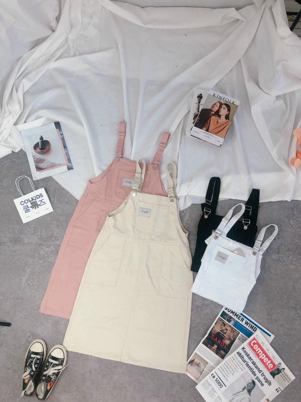 [HCM] Yếm Váy Kaki Dài Bigsize Cao Cấp 4 Màu Cực Đẹp - TCshopjean TCjeans