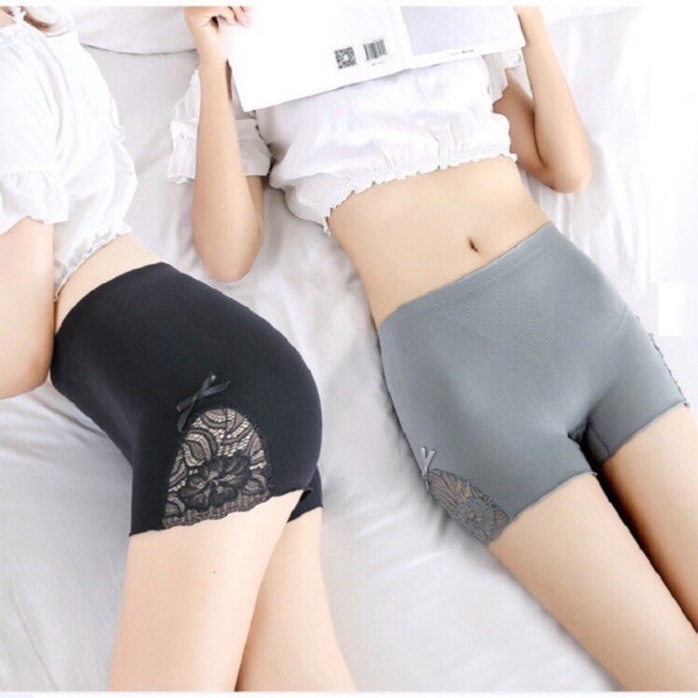 Quần váy cotton nâng mông - Quần đùi mặc trong váy cotton pha ren đùi TM561H