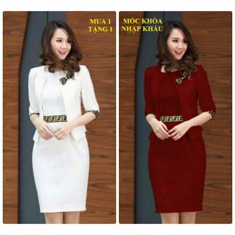 SET BỘ VEST CÔNG SỞ ÁO VEST KÈM ĐẦM THIẾT KẾ CAO CẤP