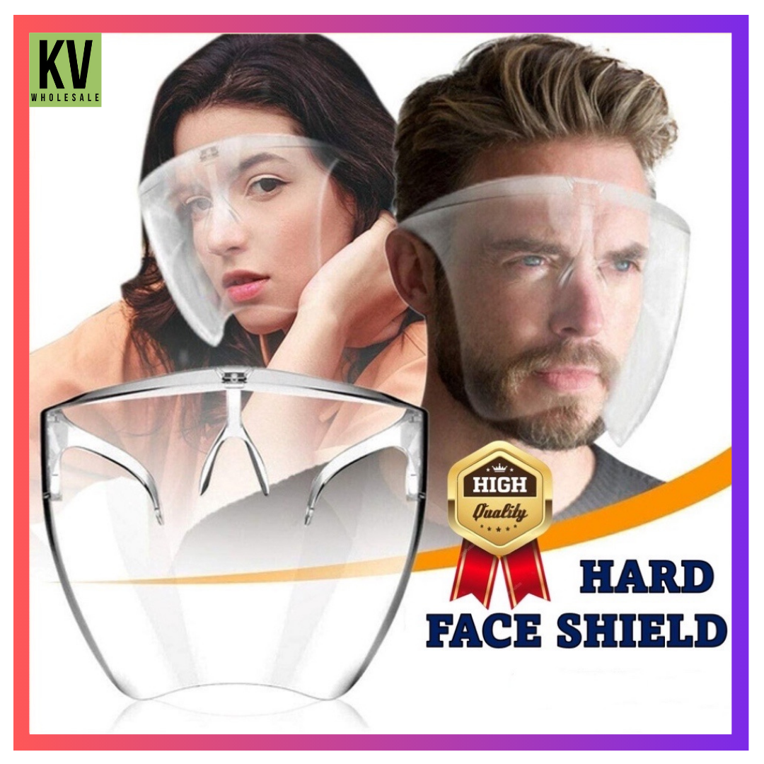 Transparent Face Shield Protective Mask with glasses cover Cooking Protector Face Shield 眼镜防护面罩