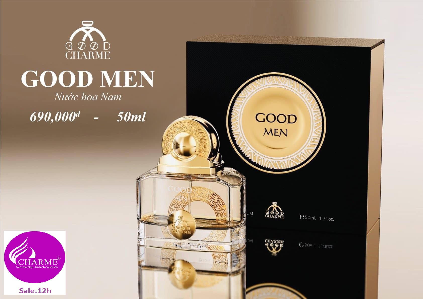 Nước hoa charme_good men 50ml màu vàng