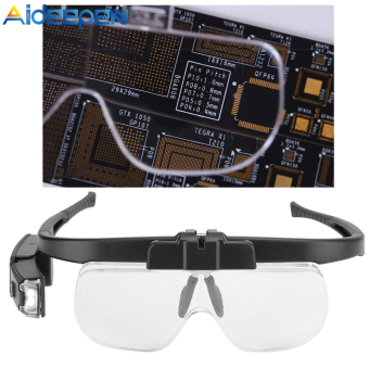 Aideepen Kính Lúp Đeo Được 4,5 Lần Kính Lúp LED Có Thể Điều Chỉnh Kính Để Đọc Sách Báo