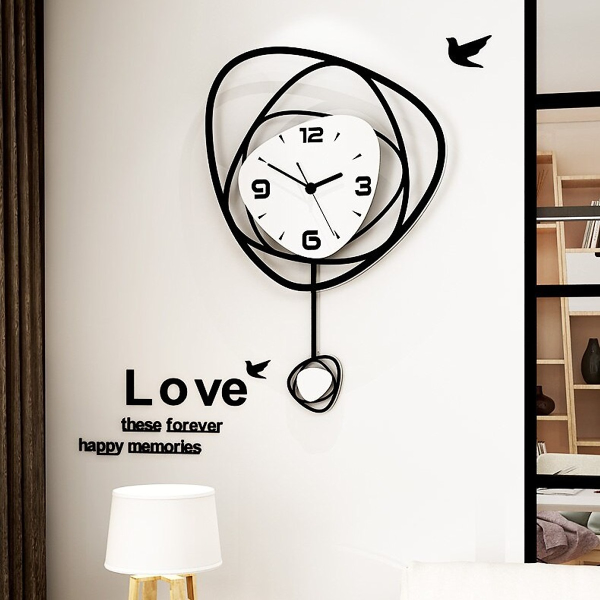 Đồng hồ treo tường quả lắc - 35cm ->60cm - dhl6 ezdesign