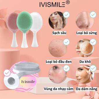 Đầu rửa massage mặt bằng silicon Ivismile gắn vào đầu bàn chải điện thay thế máy rửa mặt