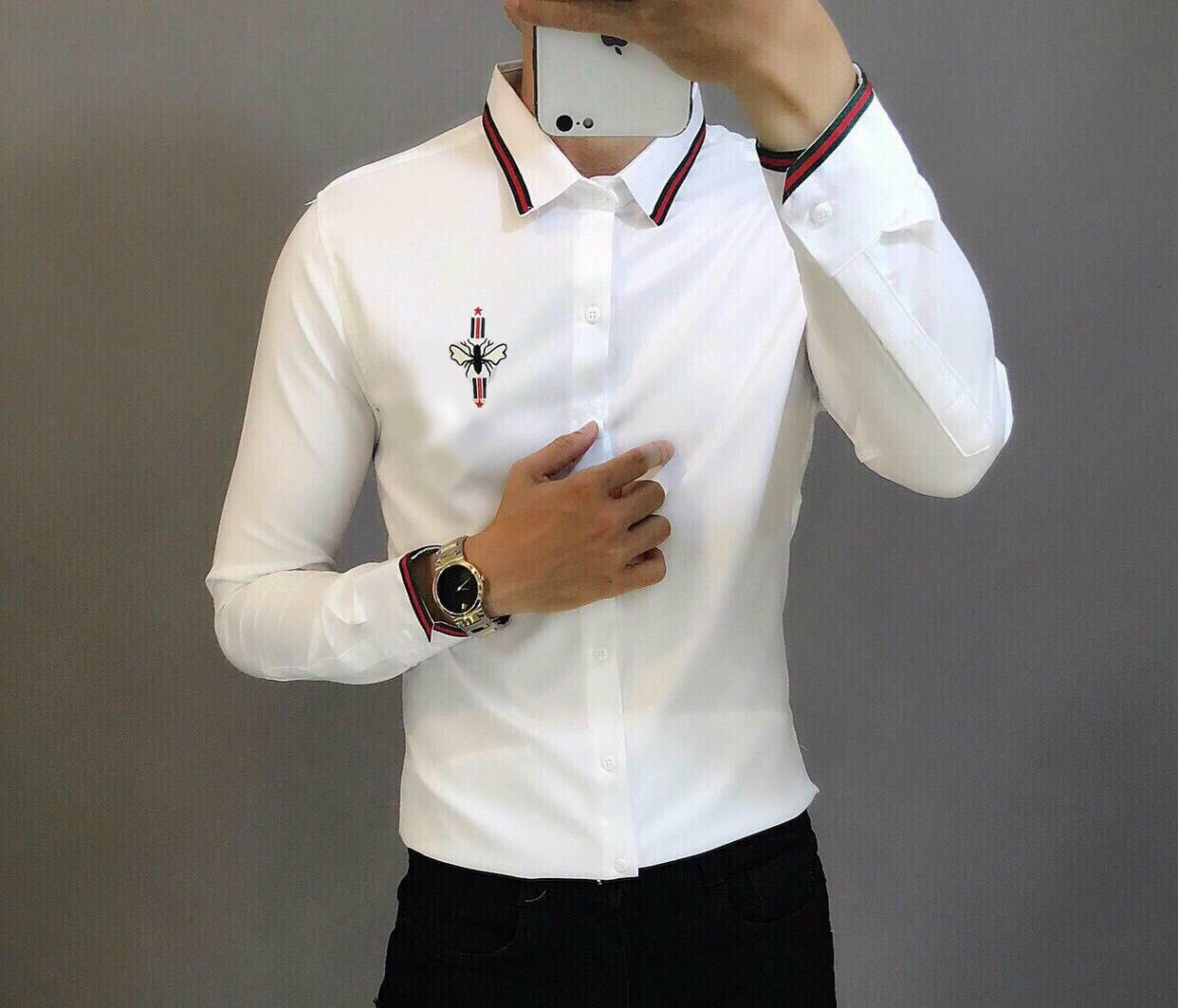 Kman_Áo sơ mi hoa tiết kate lụa cao cấp 023