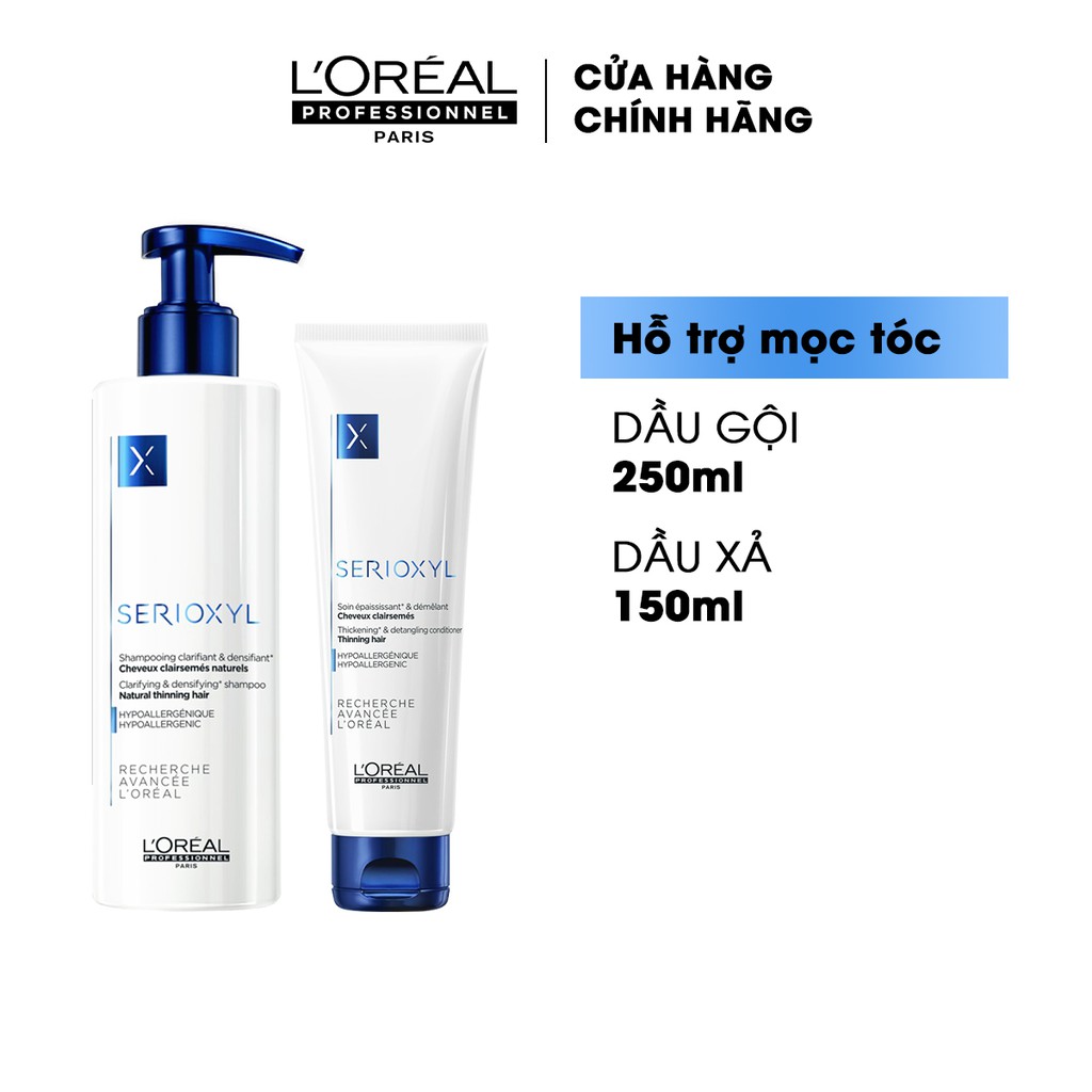 Dầu gội + Dầu xả giúp làm dày và kích thích mọc tóc L'oreal Serioxyl 250ml I 150ml