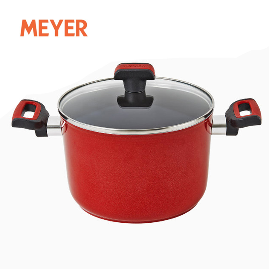 MEYER หม้อเทฟล่อน ความจุ 5.7 ลิตร หม้ออลูมิเนียม พร้อมฝาแก้ว หม้อต้มอาหาร หม้อเคลือบ ใช้กับเตาไฟฟ้าได้ Forge RED ราคา 2,159 บาท*ส่งฟรี