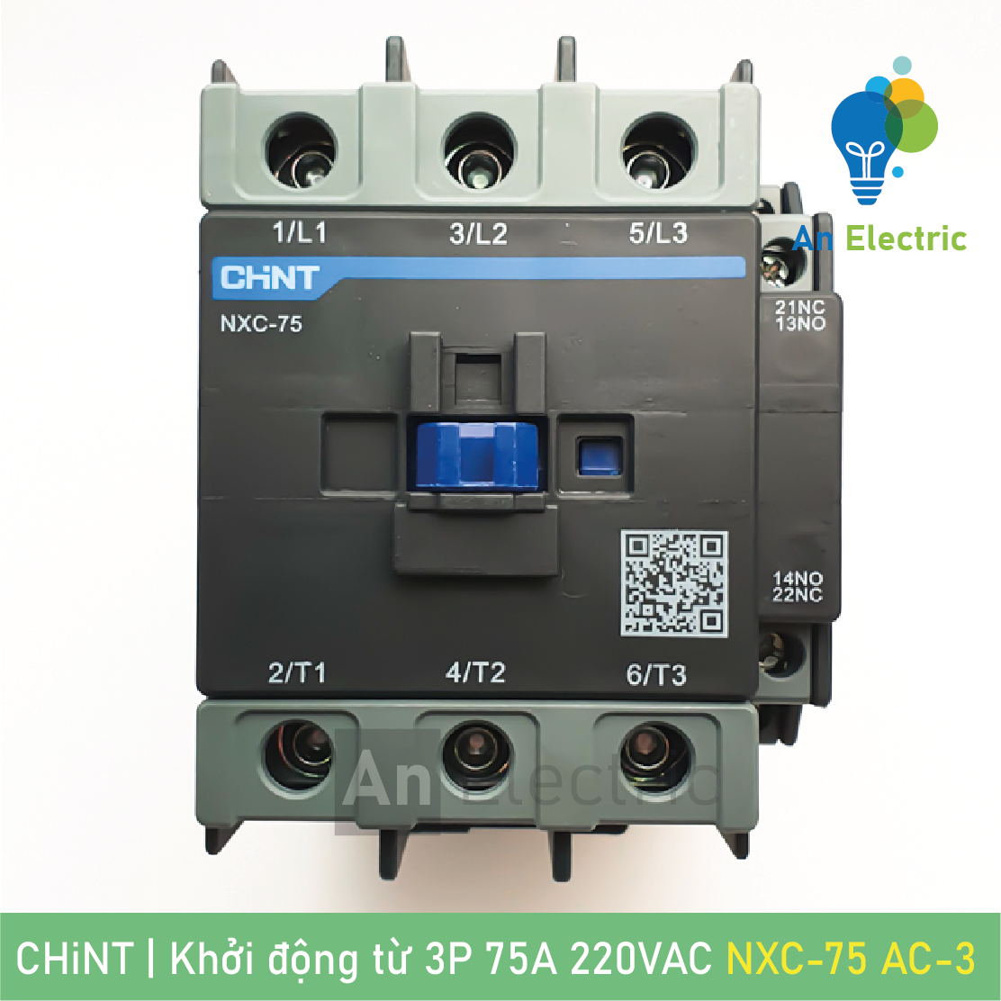 Khởi động từ 3 pha 3p 40a 65a 75a coil 220vac chint chuyên dụng điều khiển động cơ