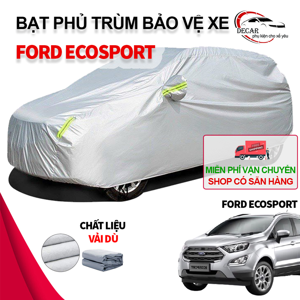 [FORD ECOSPORT] Bạt phủ xe ô tô 3 lớp thông minh xe 5 chỗ ford ecosport chất liệu vải dù oxford cao cấp, áo trùm xe ô tô , bạc phủ trùm bảo vệ che nắng, chống nòng, che mưa cho xe oto xe hơi