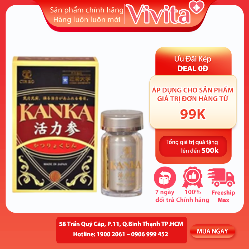 Bổ thận kanka || viên uống hỗ trợ cải thiện sức khỏe nam giới - 60v