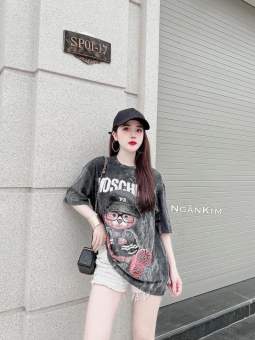 Áo thun tay lỡ form rộng - Áo phông nam nữ thời trang 40kg-68kg-AT11