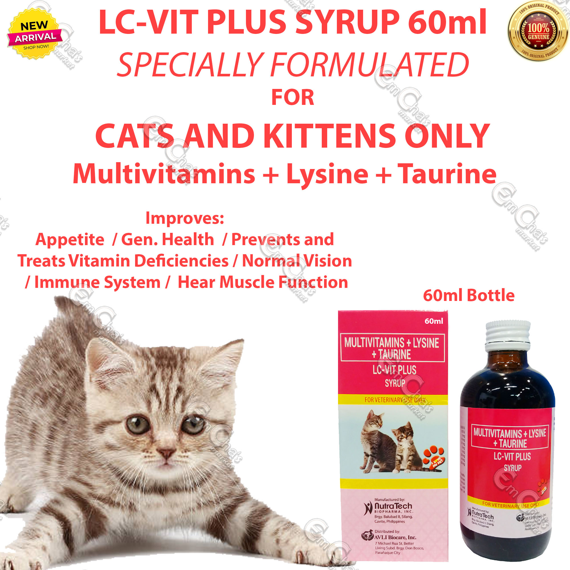 Nutratech Cat Multivitamin Syrup with Lysine and Taurine