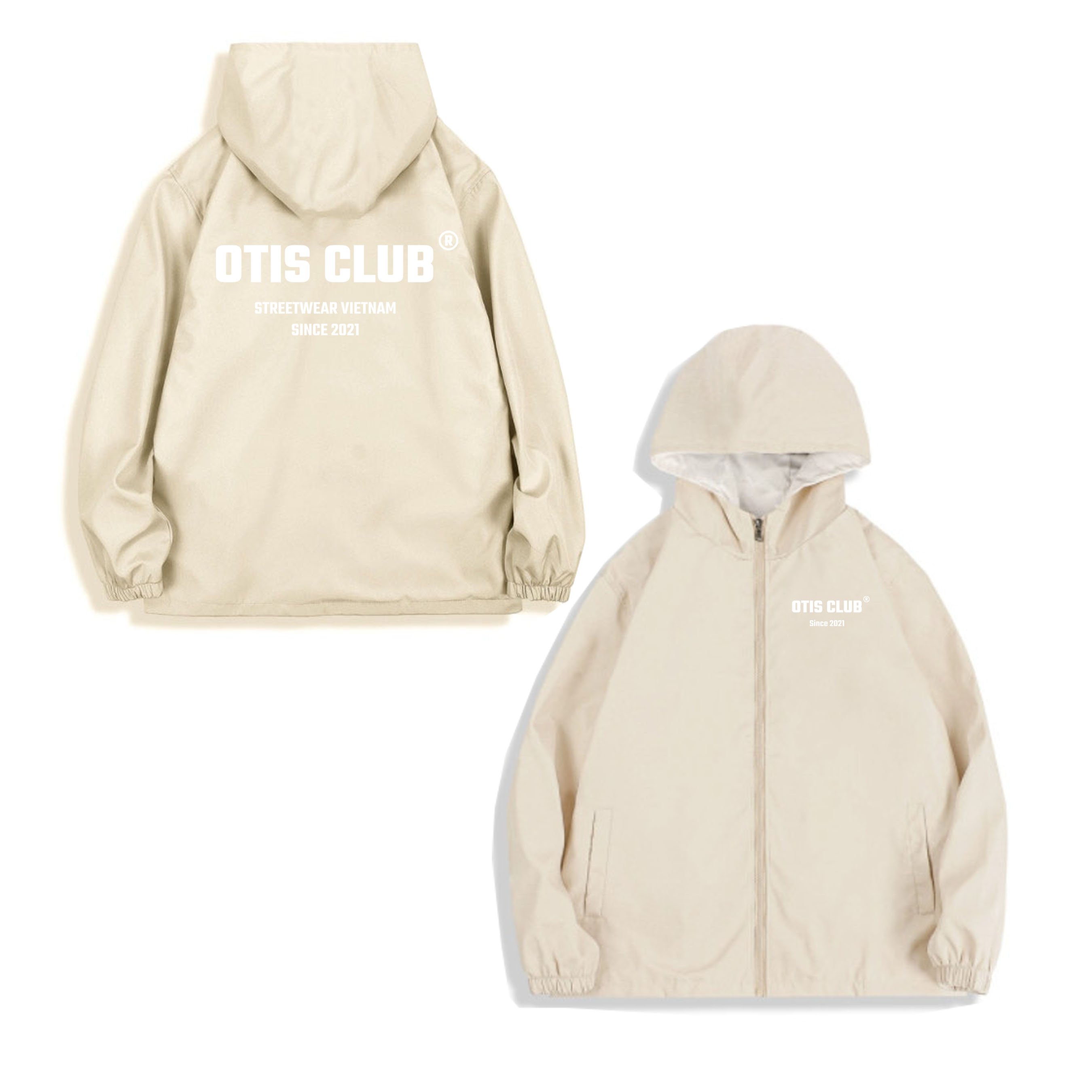 Áo khoác dù 2 lớp local brand otis club - zip basic jacket