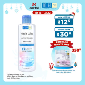 Nước tẩy trang sạch sâu dưỡng trắng Hada Labo Micellar Water Whitening 240ml