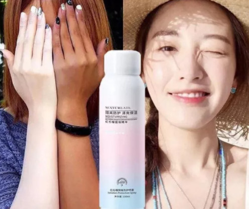 Chai xịt chống nắng dưỡng trắng da maycreate