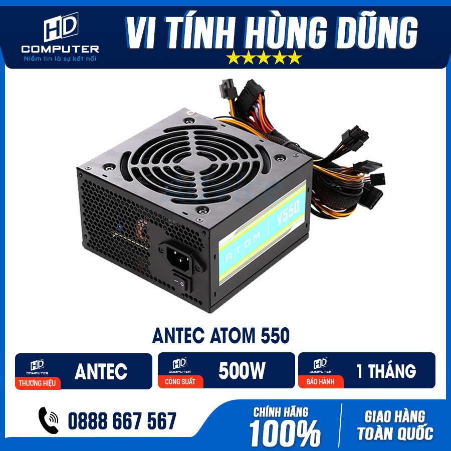 Nguồn antec atom 550w v550 còn bh tới 5/2024