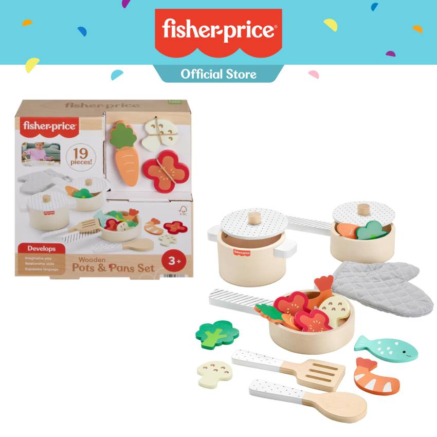 Toy Pots And Pans Kids Kitchen Pretend Play Set With Stainless